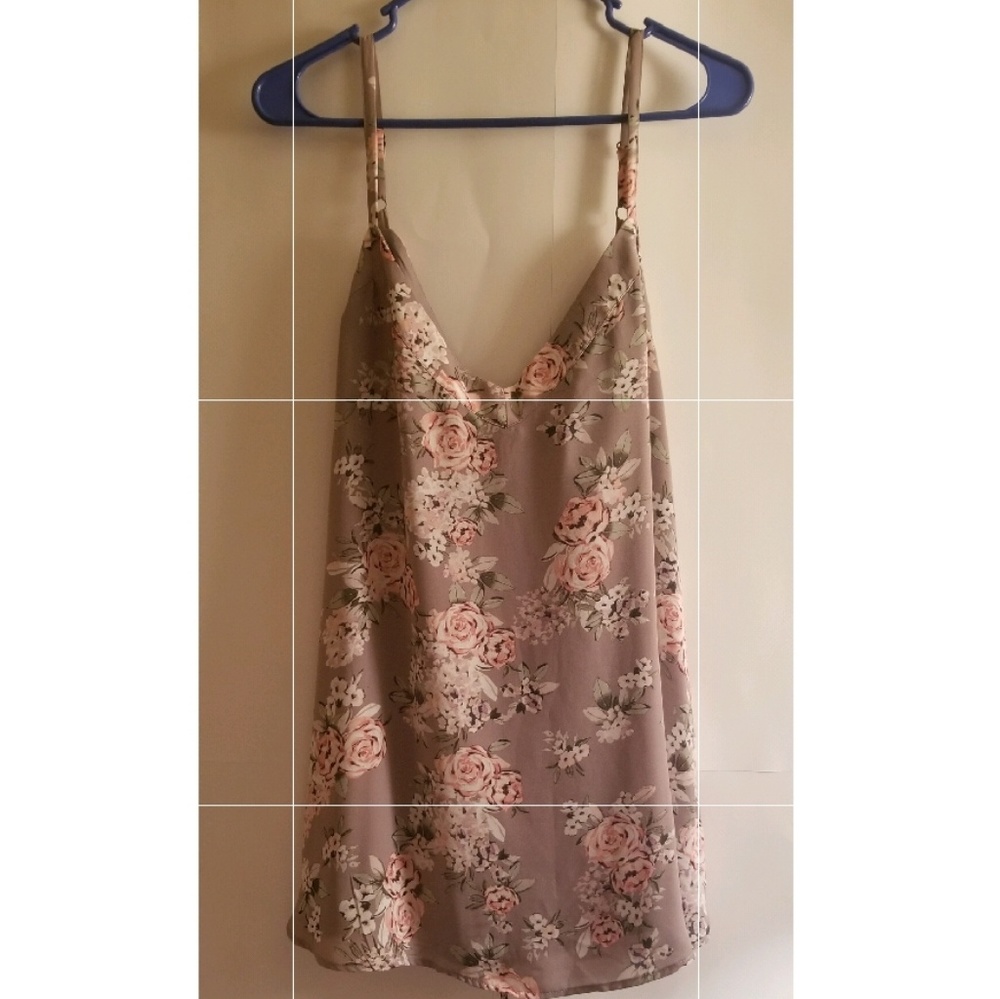 Torrid size 3 gray, tie back cami